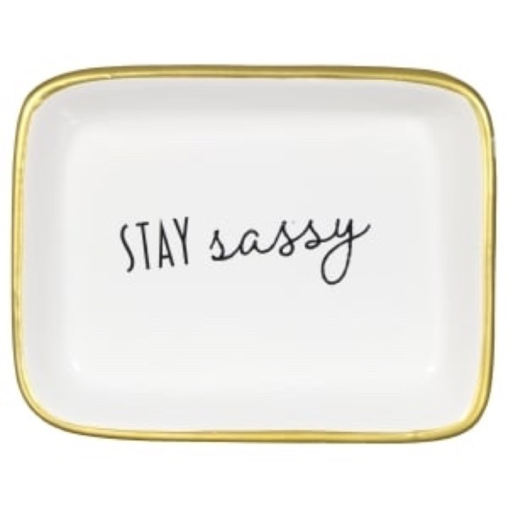 JEWELRY DISH / TRINKET TRAY - STAY SASSY NWT - Picture 2 of 2